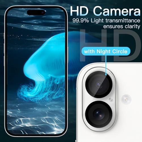 JETech Camera Lens Protector for iPhone 16/16 Plus, 3-Pack - Image 5