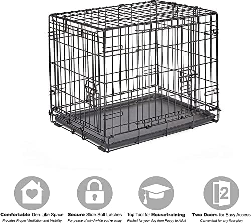 New World by Midwest 24-Inch Double Door Crate, for Small Breeds, 12-20 lbs - Image 4