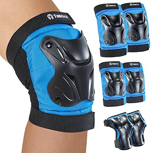Tanden Skating Protective Gear Knee and Elbow Pads Wrist Guards for Roller Skating Skateboarding, Skate Pads Adult Knee Pads by Tanden