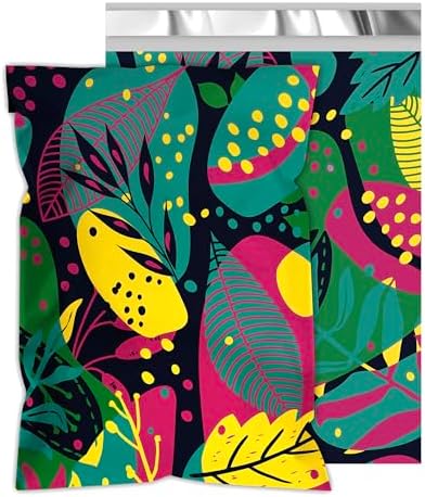 Poly Mailers 6x9 Inch, 100 Pack, Tropical Self-Seal Shipping Bags by VAPULCIO