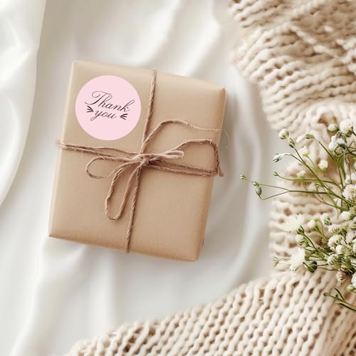 3 Inch Thermal Label,Pink Round Thermal Printer Label,Waterproof Thermal Stickers for DIY Logo Design,Name Tag,Thanks Card 300 Labels/Roll (Pink) - Image 5