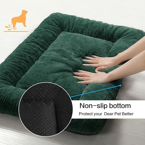 Dog Crate Pad Washable Dog Bed for Crate Medium Cozy Mat 30-Inch Green - Image 6