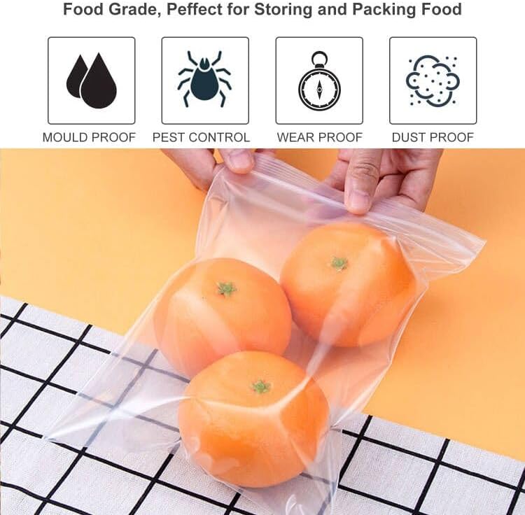 6''x 9'', (Pack of 200) 2 mil Thick Clear Plastic Reclosable Zip Poly Bags with Resealable Lock Seal Zipper for Photo, Jewelry, Bakery, Treats, Travel, Storage, Packaging & Shipping… - Image 6