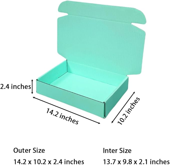 20 Pcs 14.2 x 10.2 x 2.4 inches Larger Size Shipping Boxes - Image 2