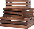 Wood Crates For Storage,Decorative Vintage Brown Wooden Crates For Display by SENRYEE