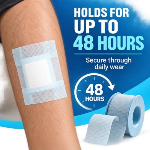 Nexcare Sensitive Skin Low Trauma Tape, 4 Count – Gentle Adhesive Medical Tape for Fragile or Delicate Skin, Hypoallergenic & Latex-Free, Ideal for Post-Surgery Care, Pediatric Use, Frequent Changes - Image 4
