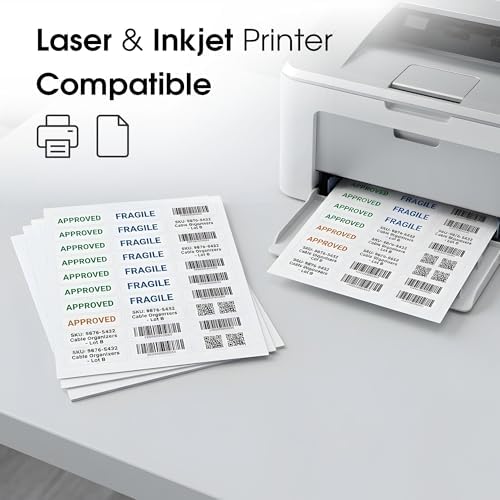 1" X 2 5/8" Matte White Printable Address Labels - Image 4