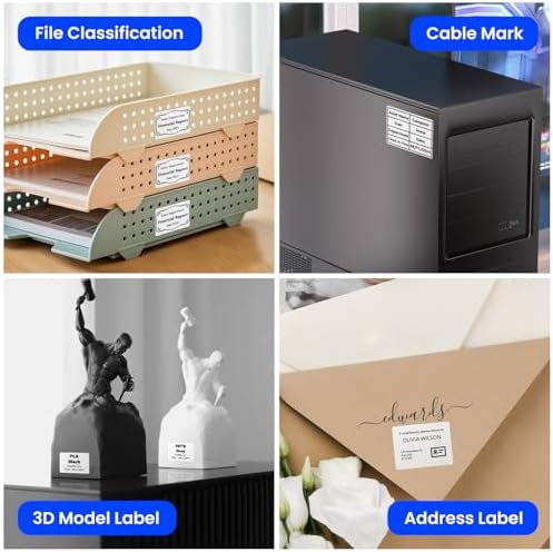 CLABEL 40x30mm (1.57"x1.18") Thermal Labels Stickers 6 Rolls White - Image 4