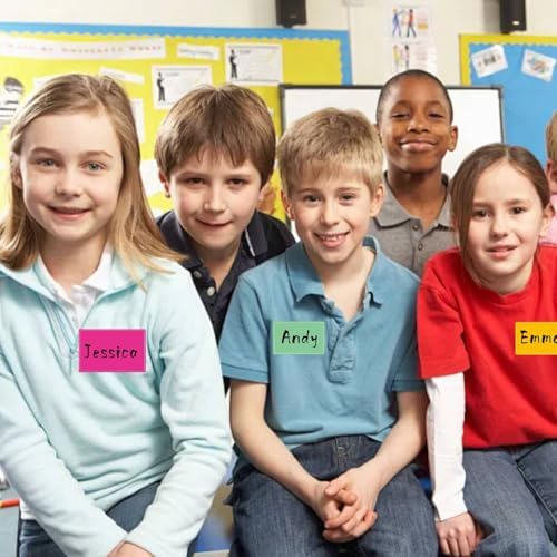Waterproof Stickers Colorful Name Tags - 8 Colors Name Label Stickers with Pen for School, Classroom, Locker,Kitchen and Office - Image 2