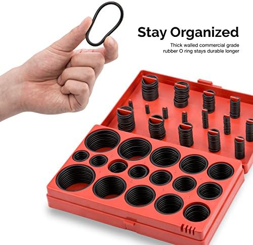 NEIKO 50444A Rubber O-Ring Assortment Kit, Buna-N Gasket Sealing Rings and Replacement O-Rings, 32 Metric Sizes, 419-Piece Kit - Image 4