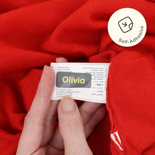 TeddyLabels - Clothing Labels for Nursing Home (120) – Self-Adhesive Name Tags for Clothes and Personal Items. Personalized Labels for Daycare, Nursing Homes, and Laundry Use - Grey - Image 2