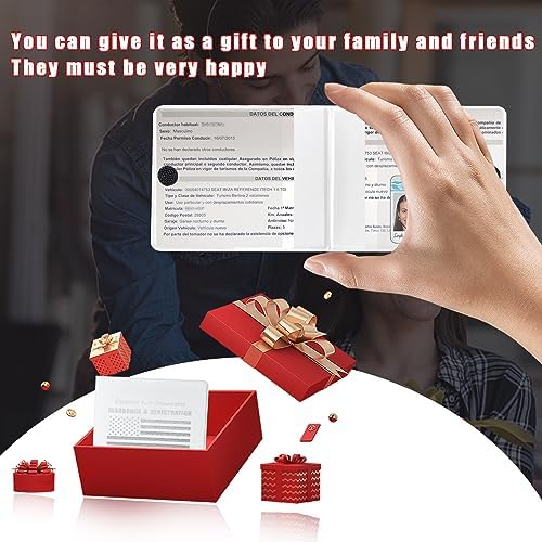 Ziciner Car Registration Insurance Holder, 2Pack Essential Auto Card Document Glove Box Organizer with Touch Fastener, Vehicle Interior Accessories Perfect for Most Car, Truck, SUV (White/White Flag) - Image 5