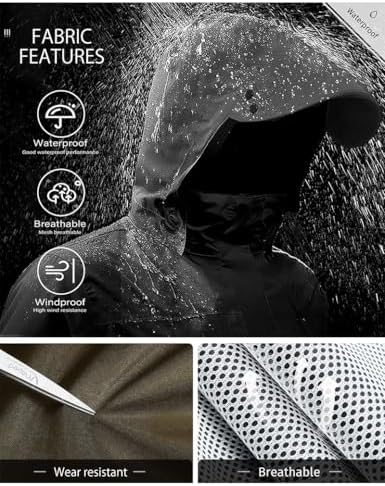 iCreek Rain Suit Waterproof Breathable Lightweight 2-Piece Rain Gear Unisex - Image 3