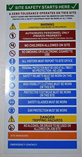 Construction Site Safety Sign - Ppe Sign (White,Aluminum Rust Free, Size 11.5X23.5 Inch,W) by GREEKPRODUCTSKORVEL