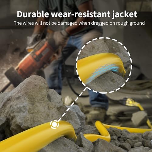 HUANCHAIN 12 Gauge Heavy Duty Outdoor Extension Cord 3FT 3Pack Waterproof - Image 5