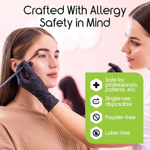Inspire Black Nitrile Gloves | THE ORIGINAL Quality Black Gloves Disposable Latex Free | 4.5 Medical examination - Image 3
