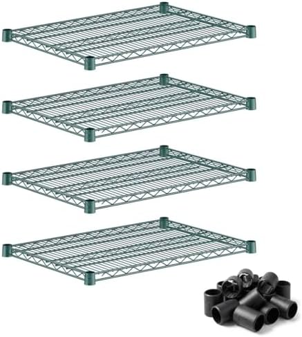 21" x 30" Green Wire Shelf Replacement 4 Pack for Restaurant Kitchens and Food Service Storage by Zedfire