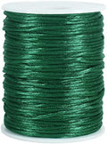 Tenn Well 295ft 2mm Satin Nylon Cord Silky Rattail Dark Green for Crafts by TennWell
