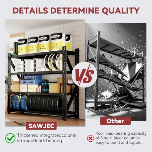 SAWJEC 7000LBS Garage Shelving Heavy Duty Metal Storage Shelves - Image 3