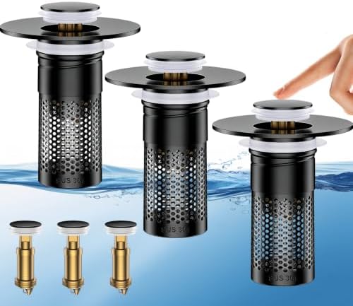 Bathroom Sink Drain Strainer,Universal Pop-Up Sink Stopper Hair Catcher by Mengine