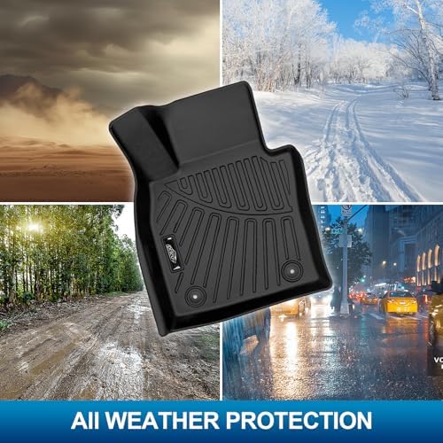 Peleus Floor Mats for Mazda CX-50 CX50 2023-2026 (Non Hybrid),TPE All Weather Protection 2 Rows Car Floor Liners with Cargo Liner Backrest Mat for Mazda CX-50 CX50 Trunk Mat+Backrest Mats+Floor Mats - Image 5