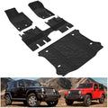 Kiwi Master Floor Mats & Cargo Mat for 2014-2018 Jeep Wrangler JK 4-Door by KIWIMASTER