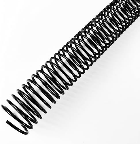 Binditek Plastic Spiral Binding Coils, 32 mm, 4:1 Pitch, Black, 50 Pack by Binditek