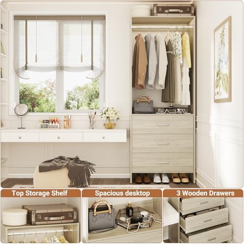 Aheaplus 1.8FT Closet System with Drawers, 21.5’’ Closet Organizer - Image 6