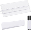 PATIKIL 3.9" x 1.7" Wire Shelf Label Holder, 20 Pack Reusable Plastic Price Tag by PATIKIL