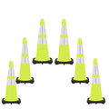 6 Pack 28" Inch Lime Traffic Safety Cones by TRAFFIC+KONTROL
