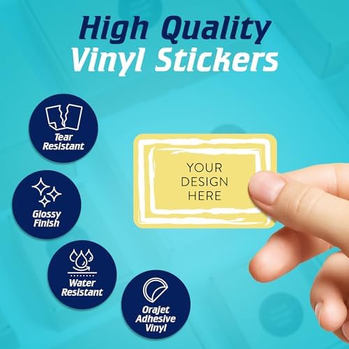 Custom Vinyl Stickers Your Image, Text, Design, Logo. Waterproof Personalized Business Labels Packaging, Bottles, Jars, Candles, Handmade. Dishwasher Safe, UV Protected, 30+ Designs Lemon Swirls, 6x4 - Image 3