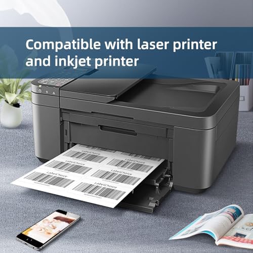 100 Sheets 1000 Pcs 2”x4” 10 Up Shipping Address Labels Compatible with Laser and Inkjet Printers, 2x4 10 Per Page Strong Adhesive Internet Mailing Shipping Labels - Image 3