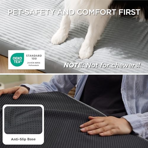 Bedsure ComfyFleece XL Dog Bed for Crate with Washable Cover, 41x27 - Image 4