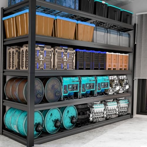 55" W Heavy Duty Garage Shelving 30" D Metal Shelving Unit, 5 Tier Adjustable Storage Shelves, Steel Industrial Shelving for Basement by PMKES