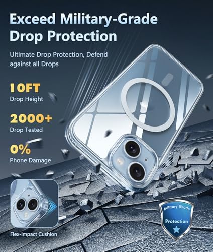 FNTCASE for iPhone 15 Plus Case Clear Magnetic Compatible with Magsafe - Image 3