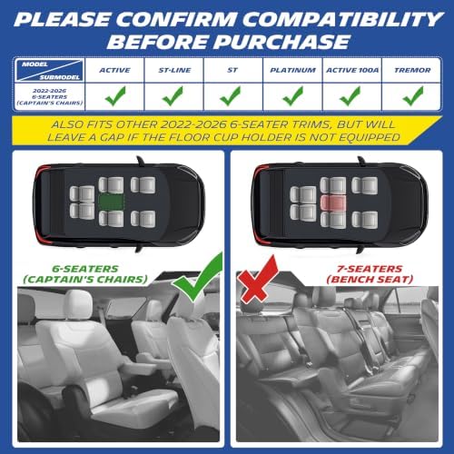 Michelin Vehicle Mats for 2022-2026 Ford Explorer 6 Seats Captain Chairs - Image 5