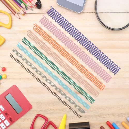 120 Pack Plastic Spiral Binding Coils Binder Binding Spirals Rings Multi Size Spiral Binding Wire Combs Spines Coils, 4:1 Pitch, 1/4 5/16 3/8 1/2 9/16 5/8 3/4 7/8 Inch (Pastel Color) - Image 7