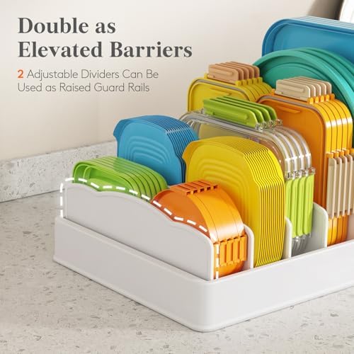 Lifewit Kitchen Cabinet Organizer for Food Contanier Lid with 7 Sections - Image 6