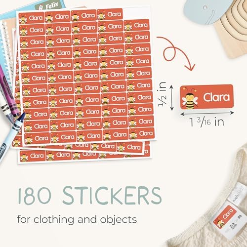 Personalized Name Labels for Kids (210 Labels) - Durable & Waterproof Custom Name Stickers for Clothing Tags, School Supplies, Camp & Daycare - Galaxy (1.2”x0.5”) - Image 4