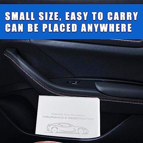 Ziciner Car Registration Insurance Holder, 2Pack Essential Auto Card Document Glove Box Organizer with Touch Fastener, Vehicle Interior Accessories Perfect for Most Car, Truck, SUV (White/Small Car) - Image 5