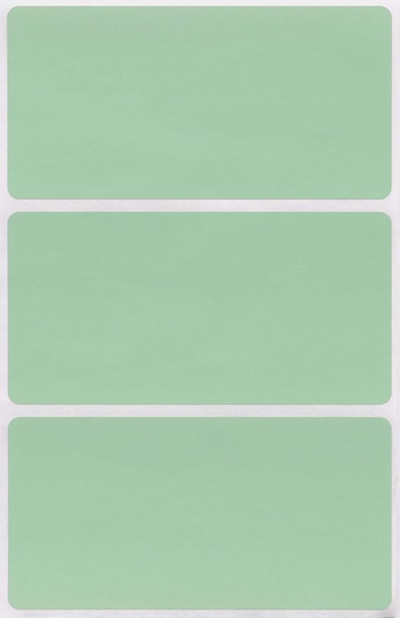 Royal Green 4" x 2" Blank Stickers to Write On Name Tags Color-Coding Labels by RoyalGreen