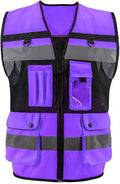 Safety Vest High Visibility Reflective Construction Vest by OPLERAI