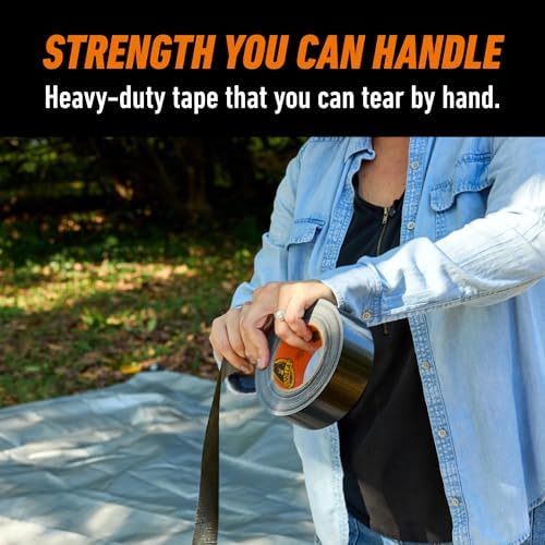 GORILLA Tape; Duct; Utility; Triple Layer Strength; Indoor & Outdoor; Weather Resistant Shell; 1.88 in x 10 yd; Black; (Pack of 2) - Image 4