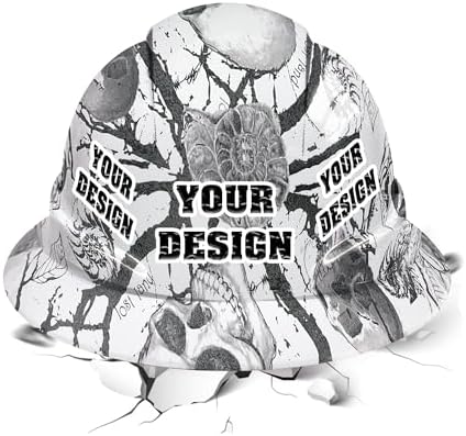 Safety Hard Hat Customize Logo Protective Head Outdoor Work Hat (Style 1-Pattern 6) by YOWESHOP
