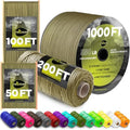 Paracord Rope 550 lb 4mm – Parachute Cord – Utility Camping Rope by TECEUM