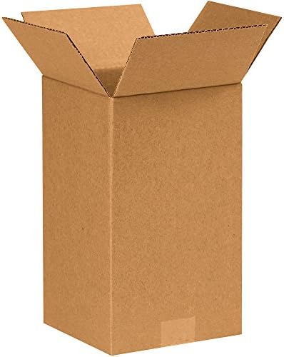 BOX USA 7x7x12 Tall Corrugated Boxes, Tall, 7L x 7W x 12H, Pack of 25 | Shipping, Packaging, Moving, Storage Box for Home or Business, Strong Wholesale Bulk Boxes by BOXUSA