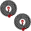 2PK - Falcon Cargo 3/8" X 12' Grade 80 Transport Binder Chain - 7,100 LBS WLL - Clevis Grab Hook, Tie-Down, Towing by Falcon+Cargo