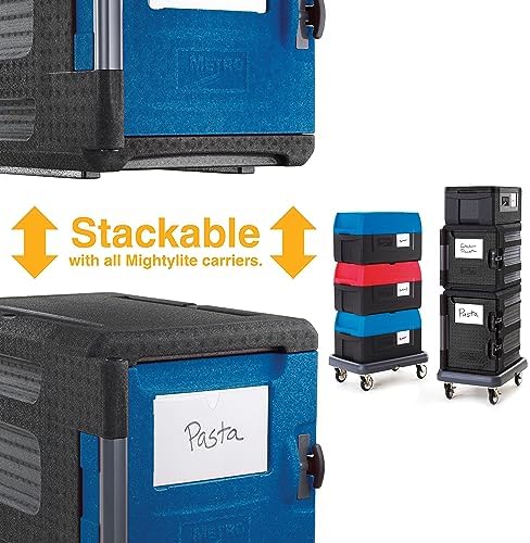 METRO Mightylite ML300-BU Front-Loading Insulated Pan Carrier - Professional-Grade Multipurpose Food Carrier and Catering Food Warmer - 45 qt or 4 Pan Capacity - Blue - Image 5