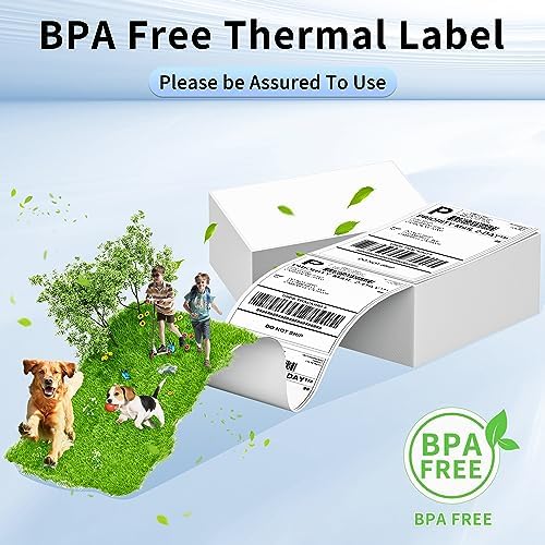 Phomemo Genuine 4X6 Thermal Shipping Label 1000 Labels per Stack - 4x6 FanFold Thermal Labels Compatible with Phomemo Shipping Label Printer, Strong Adhesive Shipping Labels, Commercial Grade - Image 3