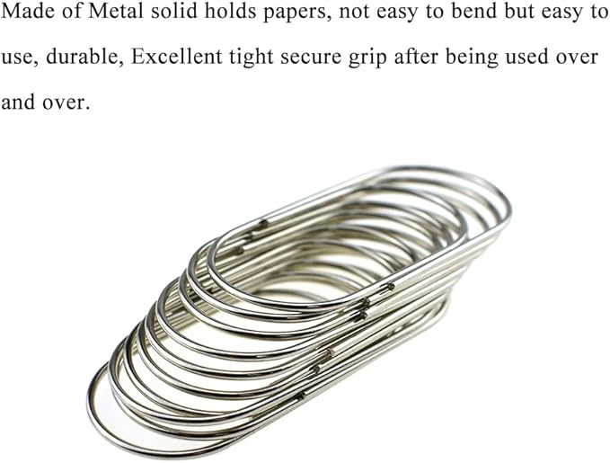 HAHIYO Paper Clips Sturdy 2 inches Length 30 Pack Wide Paperclips Heavy Duty - Image 6
